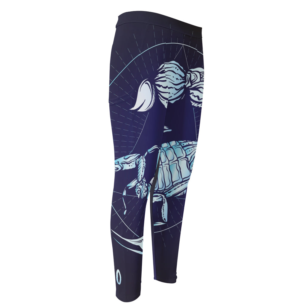 Astrological Scorpio Sign Print Men's Compression Pants