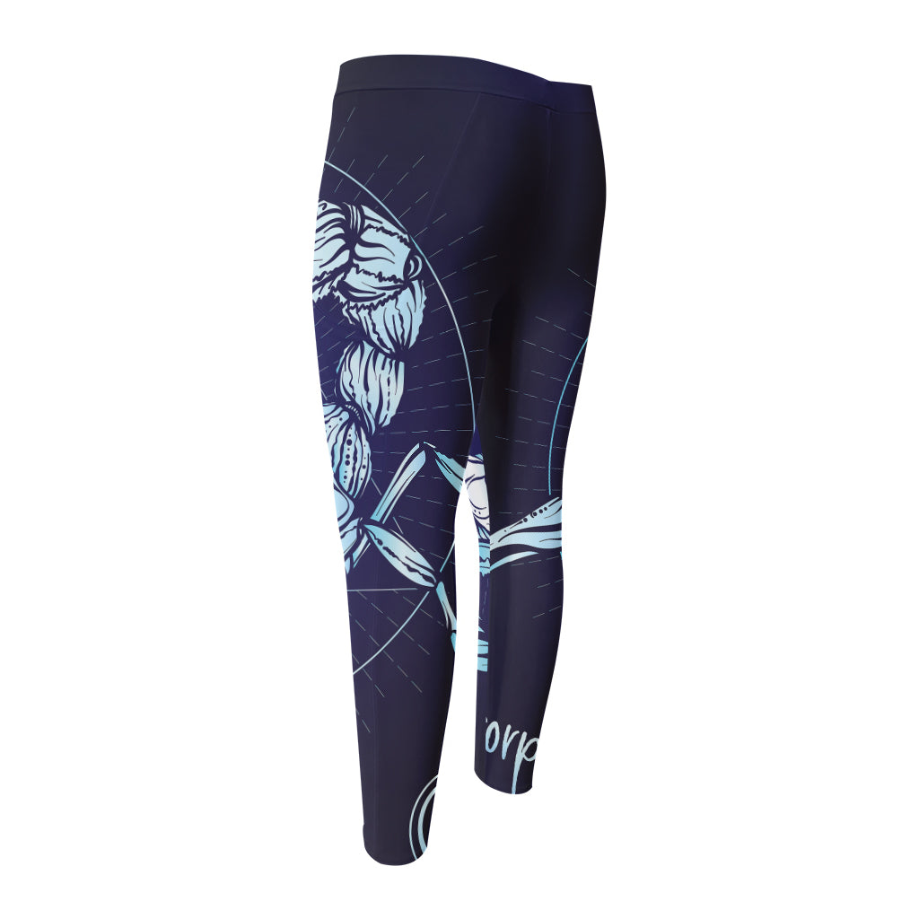 Astrological Scorpio Sign Print Men's Compression Pants