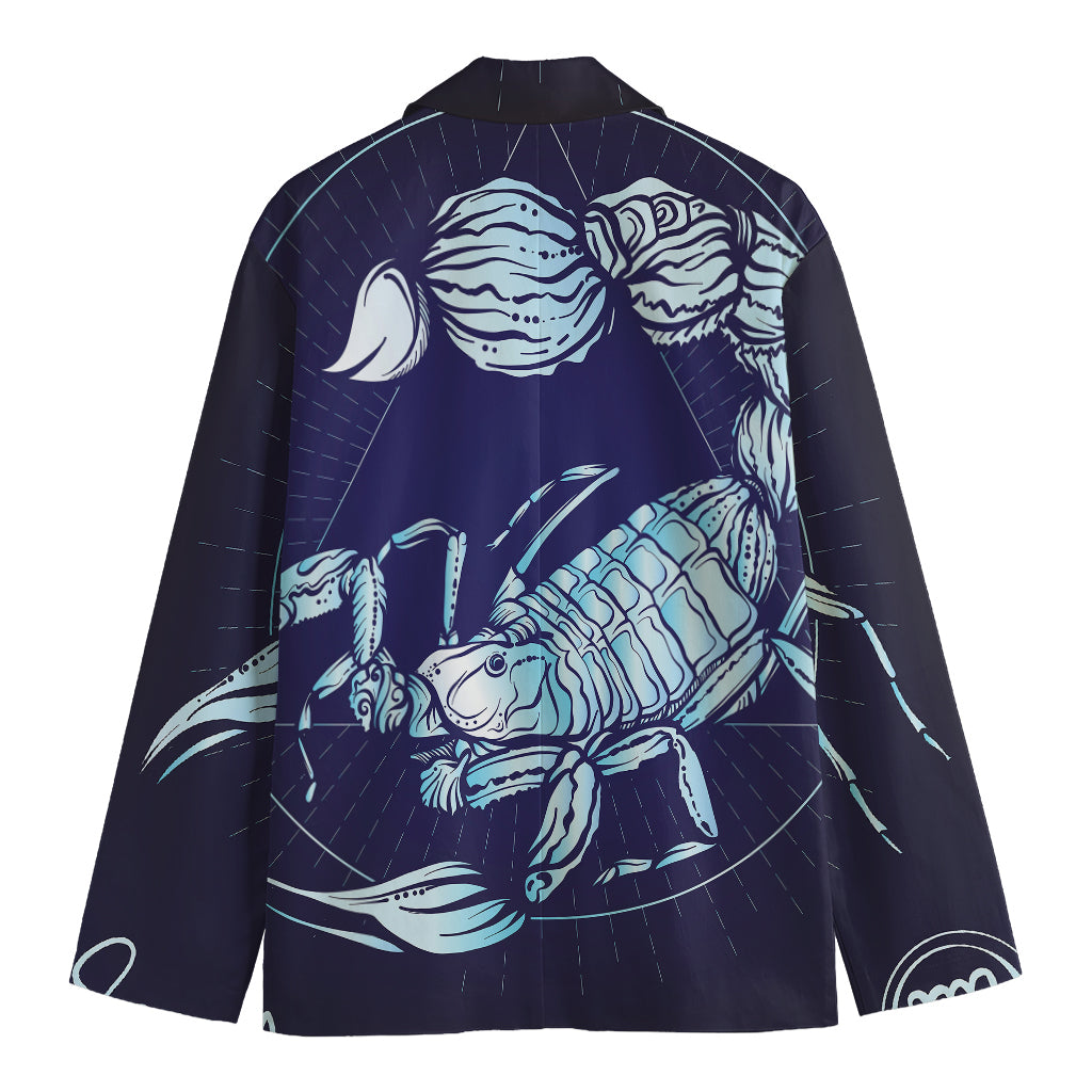 Astrological Scorpio Sign Print Men's Cotton Blazer