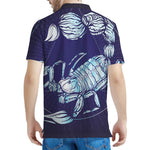 Astrological Scorpio Sign Print Men's Polo Shirt