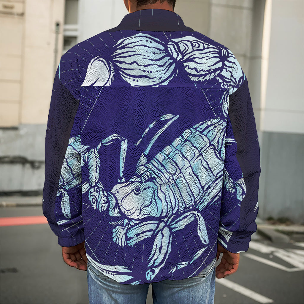 Astrological Scorpio Sign Print Men's Shirt Jacket