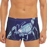Astrological Scorpio Sign Print Men's Short Boxer Briefs