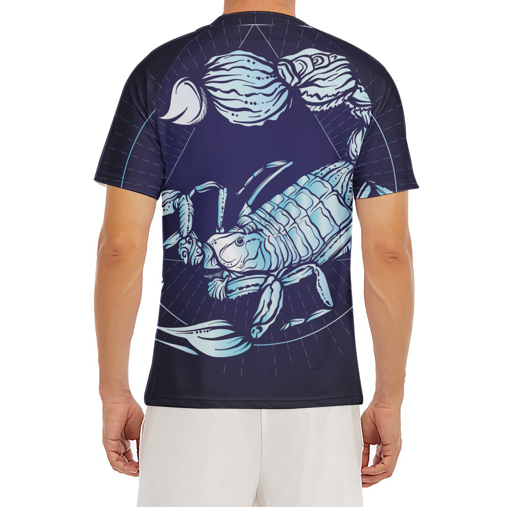 Astrological Scorpio Sign Print Men's Short Sleeve Rash Guard