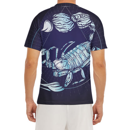 Astrological Scorpio Sign Print Men's Short Sleeve Rash Guard