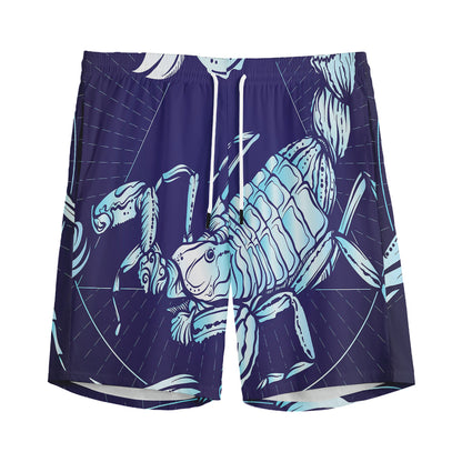 Astrological Scorpio Sign Print Men's Sports Shorts