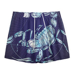 Astrological Scorpio Sign Print Mesh Shorts