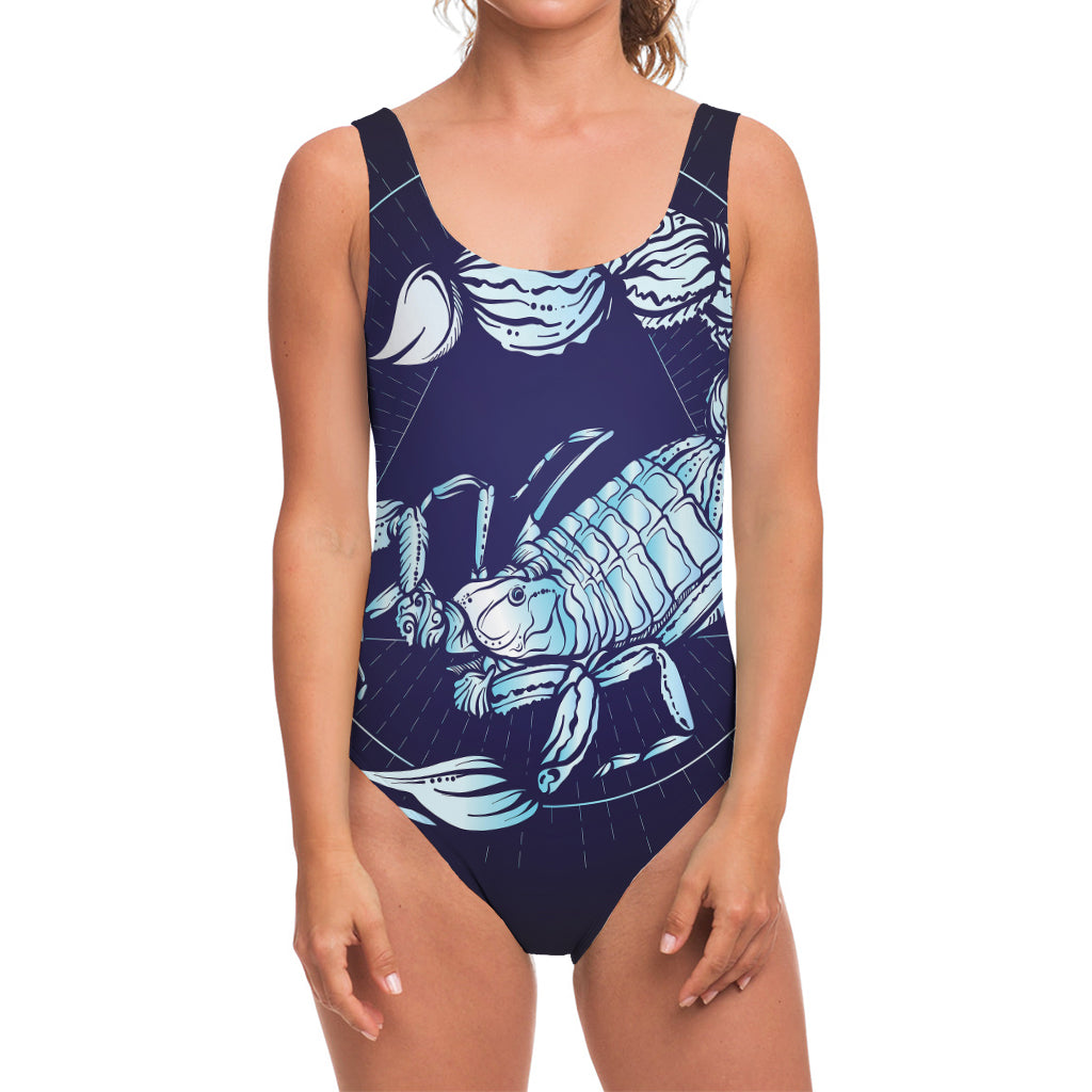 Astrological Scorpio Sign Print One Piece Swimsuit