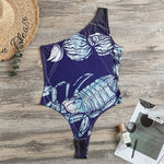 Astrological Scorpio Sign Print One Shoulder Bodysuit