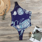 Astrological Scorpio Sign Print One Shoulder Bodysuit