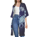 Astrological Scorpio Sign Print Open Front Beach Cover Up