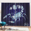 Astrological Scorpio Sign Print Pencil Pleat Curtains