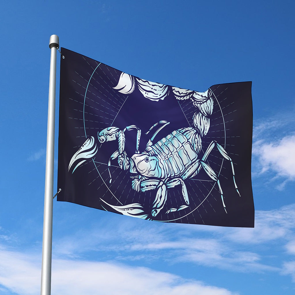 Astrological Scorpio Sign Print Polyester Flag