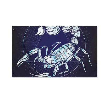 Astrological Scorpio Sign Print Polyester Flag