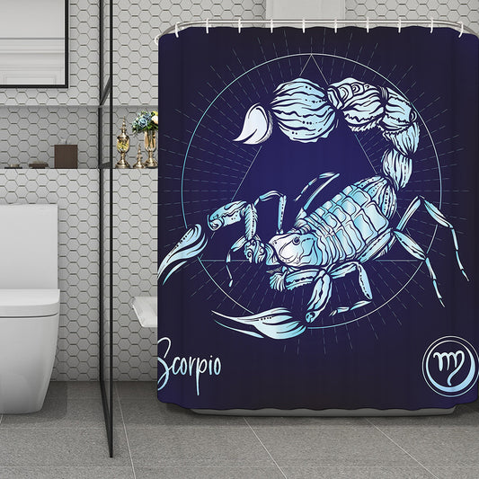 Astrological Scorpio Sign Print Polyester Shower Curtain