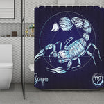 Astrological Scorpio Sign Print Polyester Shower Curtain