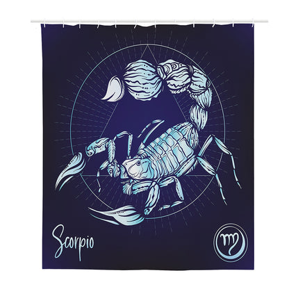 Astrological Scorpio Sign Print Polyester Shower Curtain