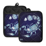 Astrological Scorpio Sign Print Pot Holders With Pocket