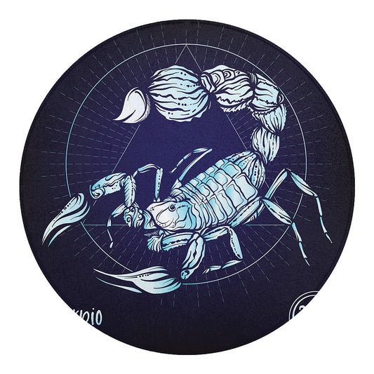 Astrological Scorpio Sign Print Round Blanket