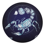 Astrological Scorpio Sign Print Round Blanket