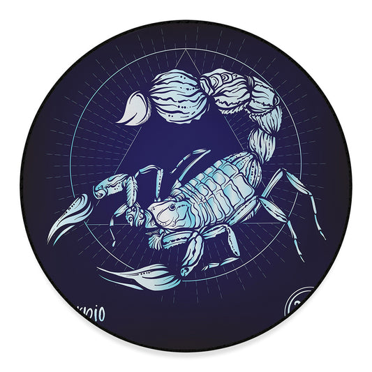 Astrological Scorpio Sign Print Round Floor Mat