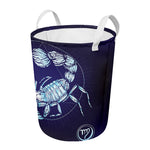Astrological Scorpio Sign Print Round Laundry Basket