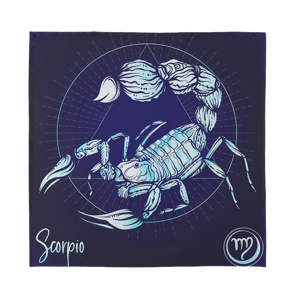 Astrological Scorpio Sign Print Silk Bandana