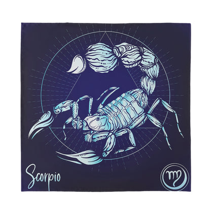 Astrological Scorpio Sign Print Silk Bandana
