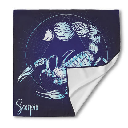 Astrological Scorpio Sign Print Silk Bandana