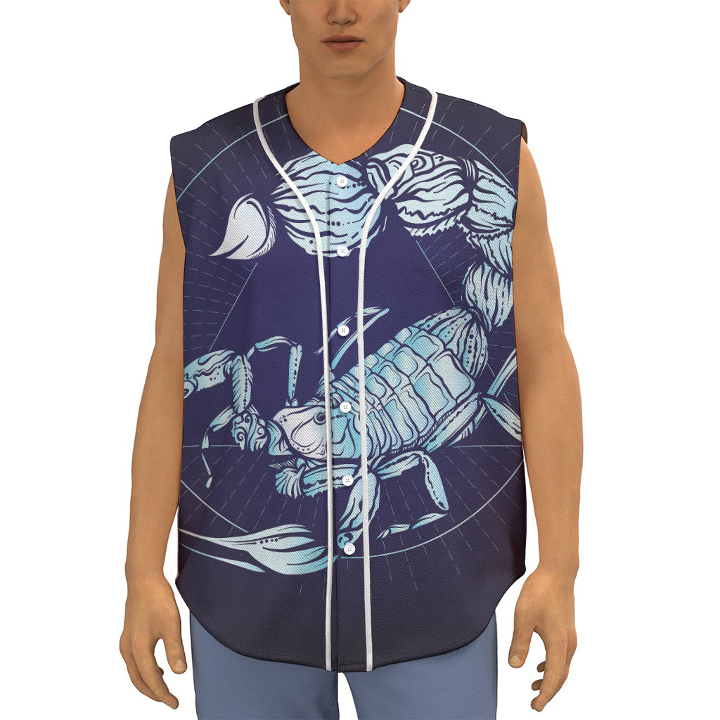 Astrological Scorpio Sign Print Sleeveless Baseball Jersey