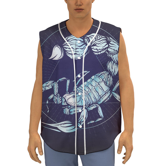 Astrological Scorpio Sign Print Sleeveless Baseball Jersey