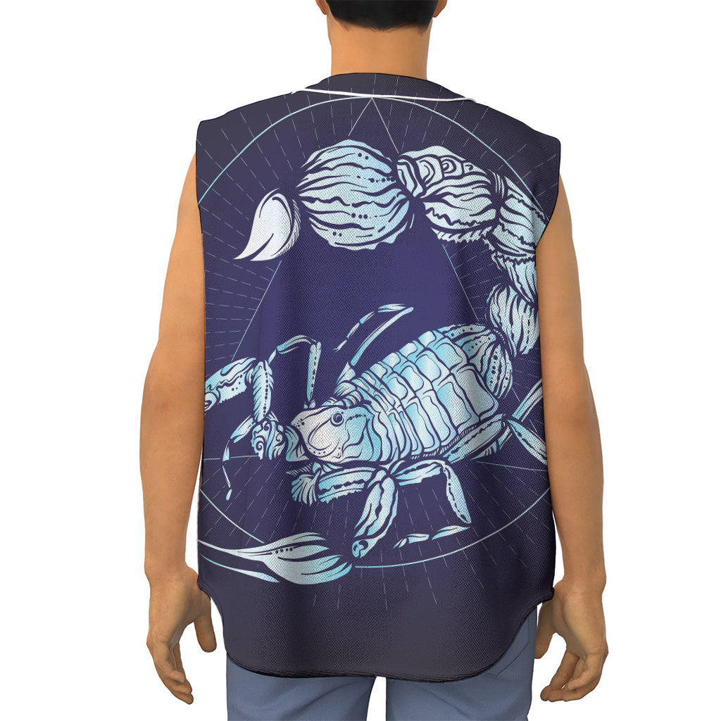 Astrological Scorpio Sign Print Sleeveless Baseball Jersey