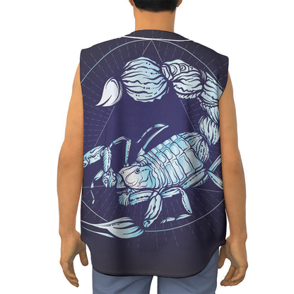 Astrological Scorpio Sign Print Sleeveless Baseball Jersey