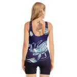 Astrological Scorpio Sign Print Sleeveless One Piece Swimsuit