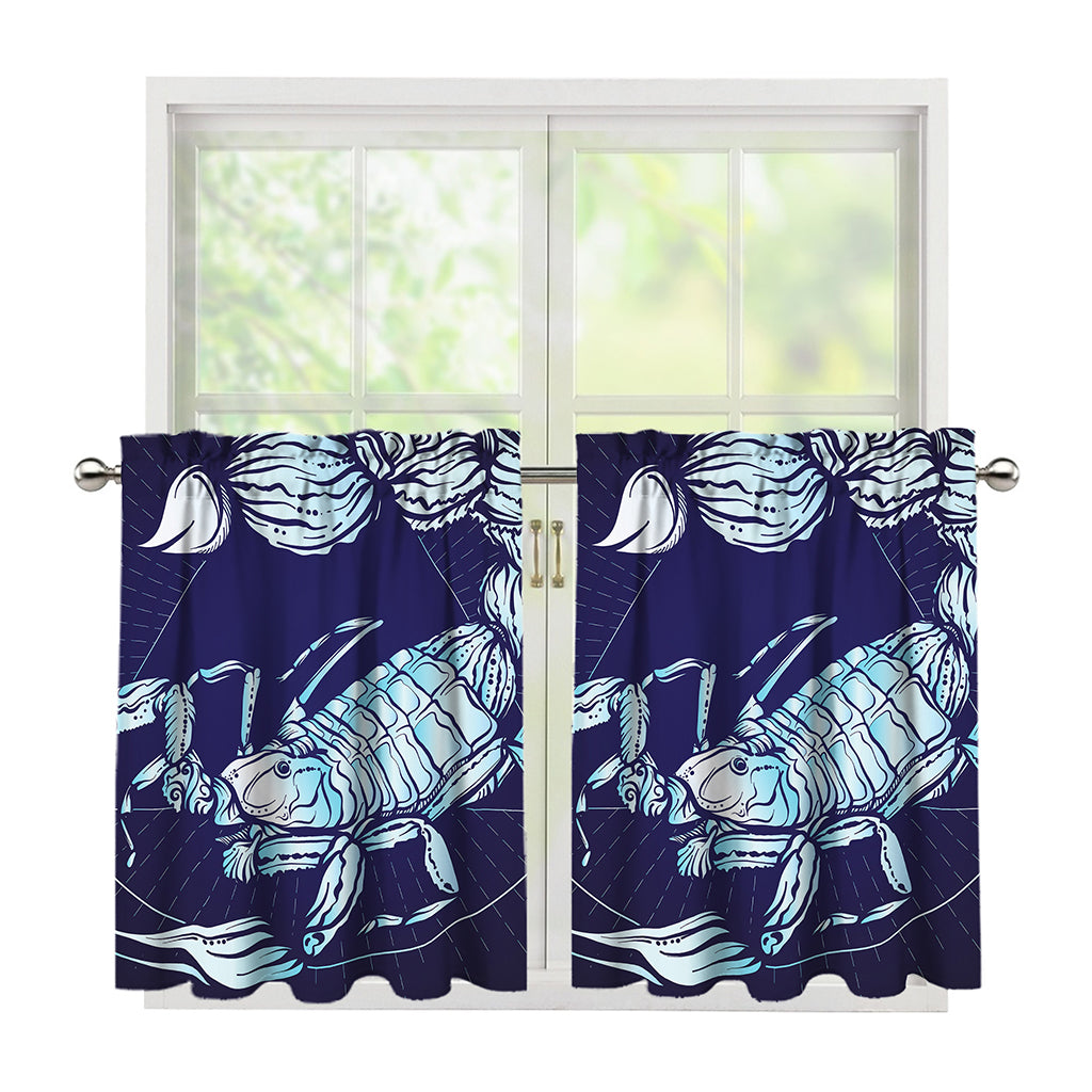 Astrological Scorpio Sign Print Tier Curtains