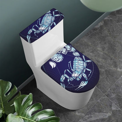 Astrological Scorpio Sign Print Toilet Lid And Tank Cover Set