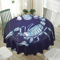 Astrological Scorpio Sign Print Waterproof Round Tablecloth