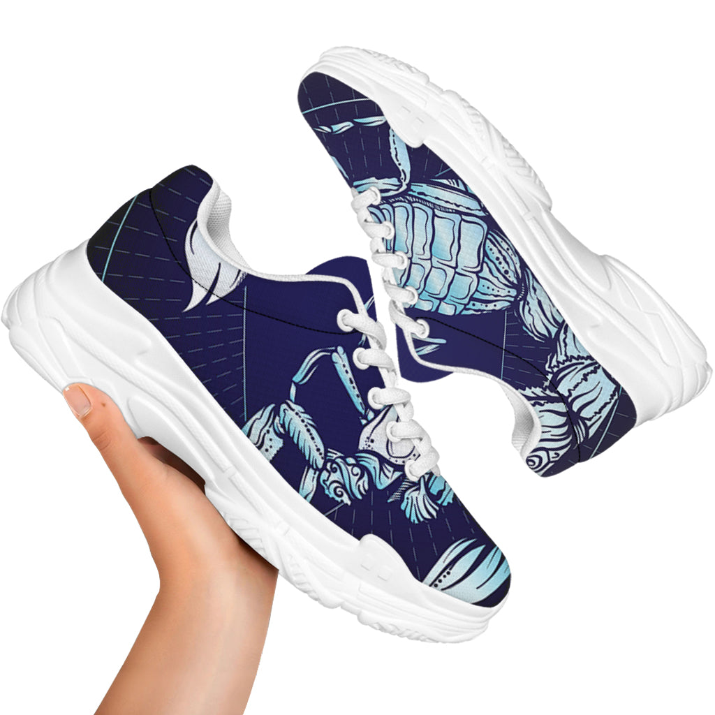 Astrological Scorpio Sign Print White Chunky Shoes