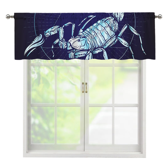 Astrological Scorpio Sign Print Window Valance