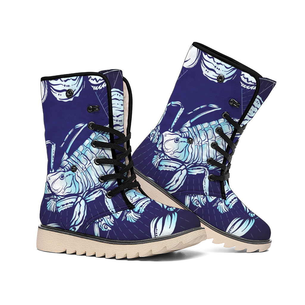 Astrological Scorpio Sign Print Winter Boots