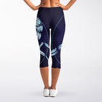 Astrological Scorpio Sign Print Women's Capri Leggings