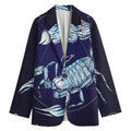 Astrological Scorpio Sign Print Women's Cotton Blazer