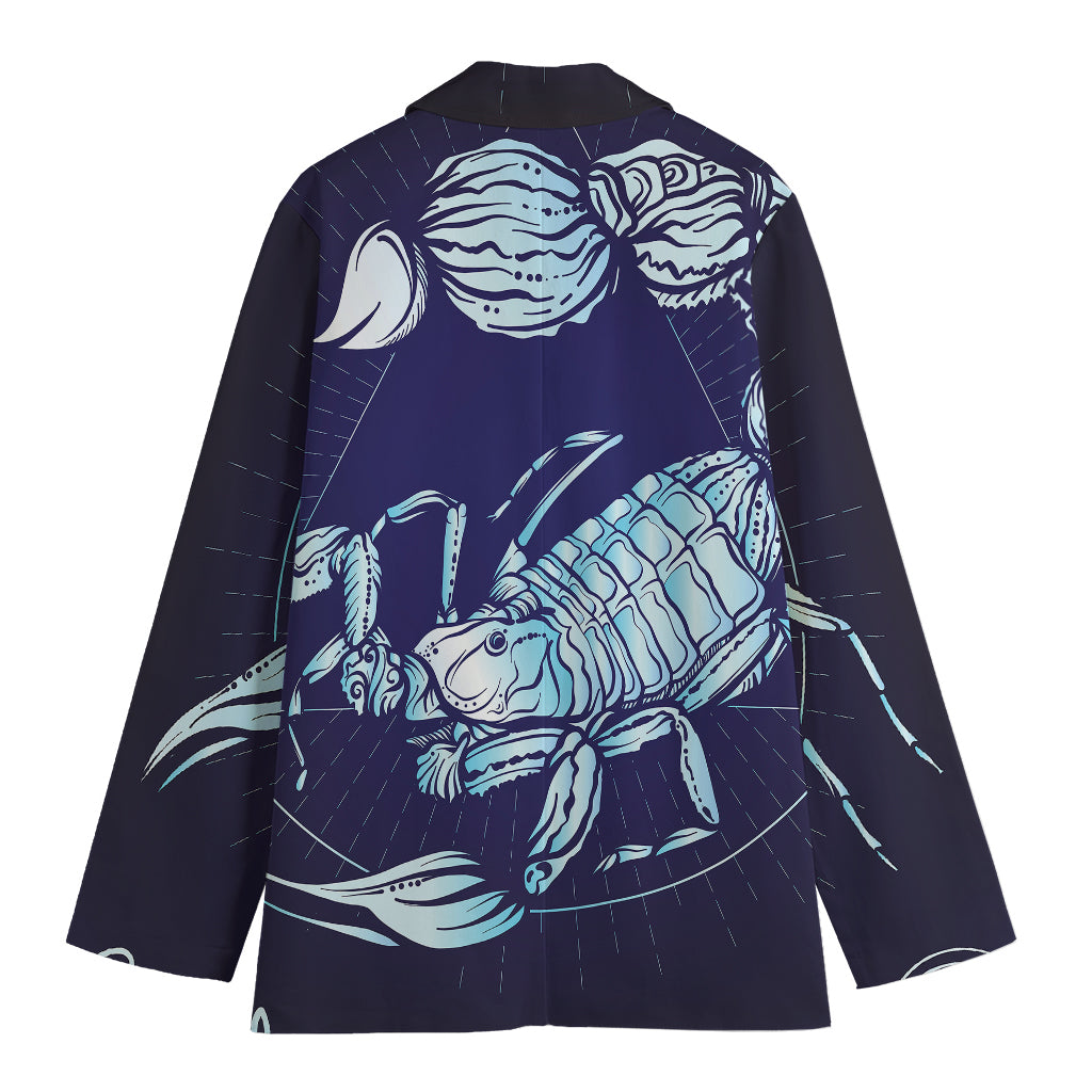 Astrological Scorpio Sign Print Women's Cotton Blazer