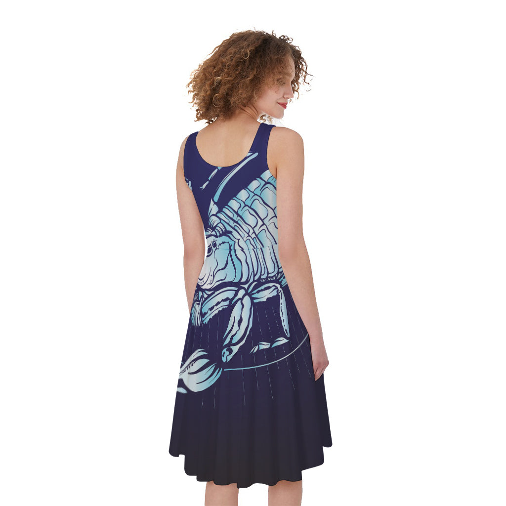 Astrological Scorpio Sign Print Women's Sleeveless Dress