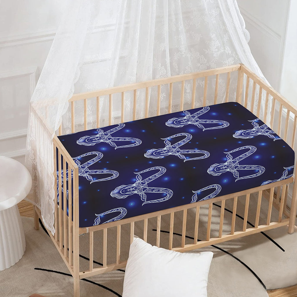 Astrology Capricorn Sign Print Baby Crib Sheet