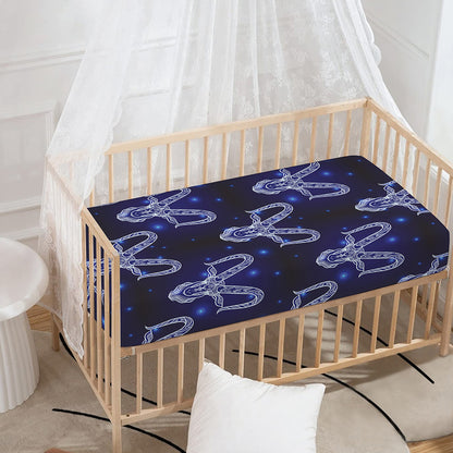 Astrology Capricorn Sign Print Baby Crib Sheet