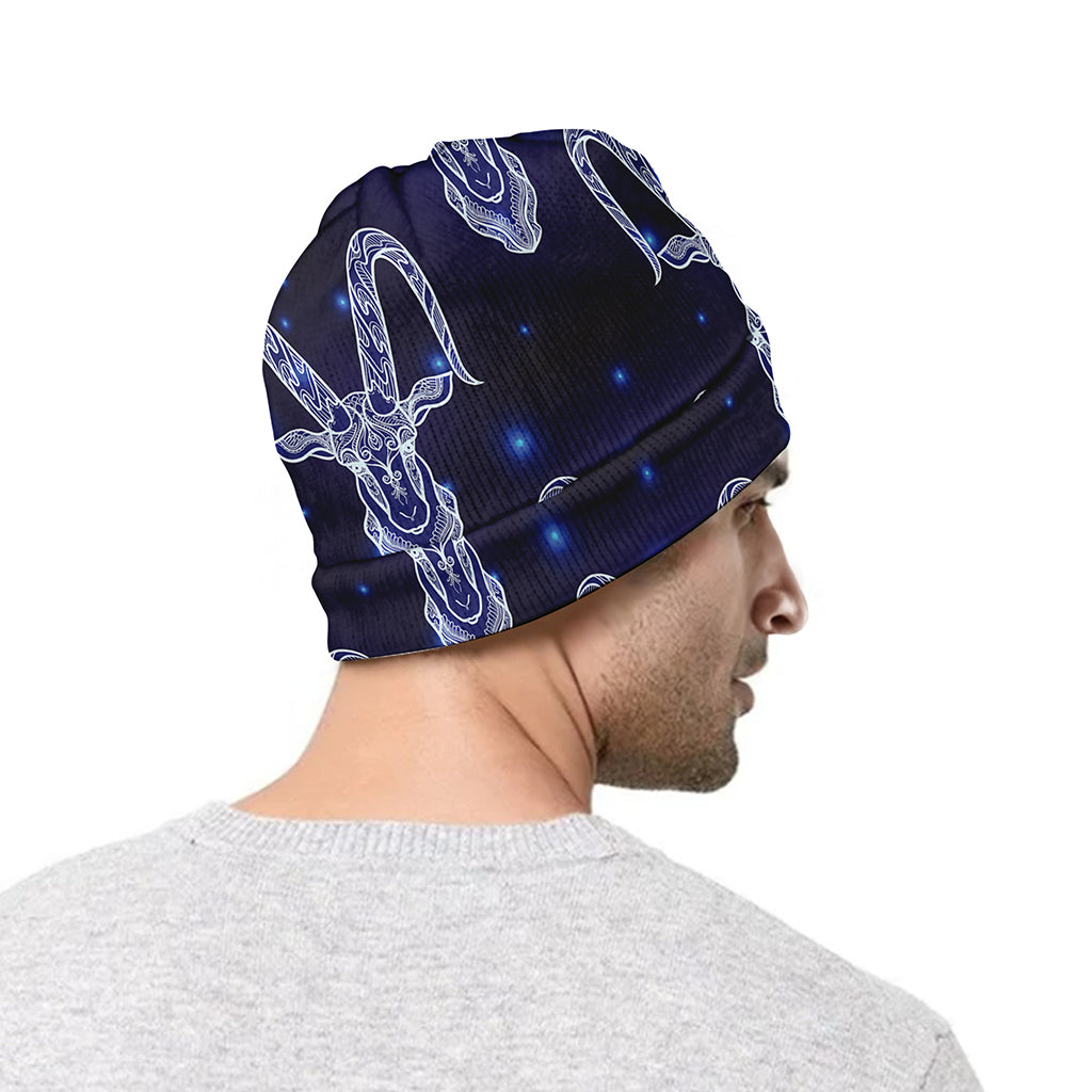 Astrology Capricorn Sign Print Beanie