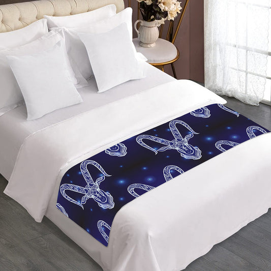 Astrology Capricorn Sign Print Bed Runner