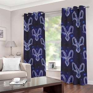 Astrology Capricorn Sign Print Blackout Grommet Curtains