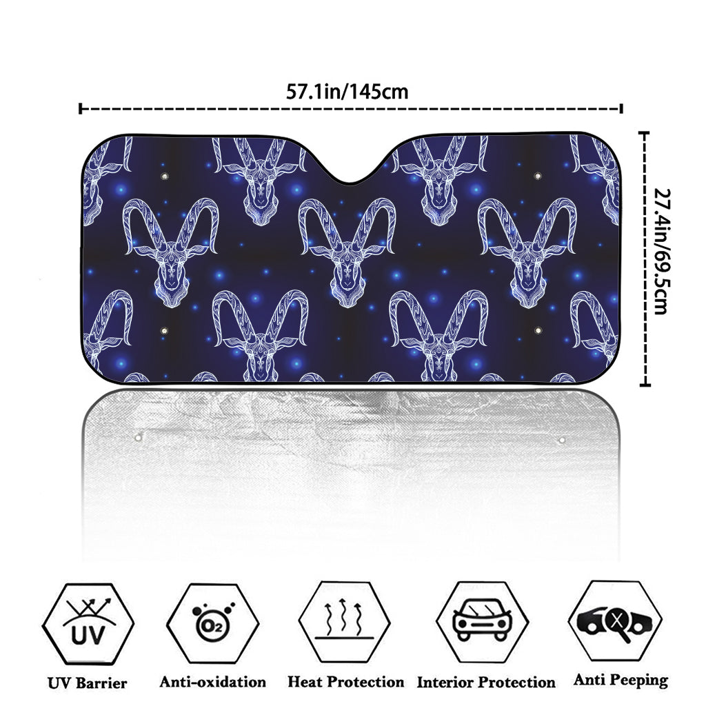 Astrology Capricorn Sign Print Car Windshield Sun Shade
