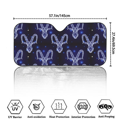 Astrology Capricorn Sign Print Car Windshield Sun Shade